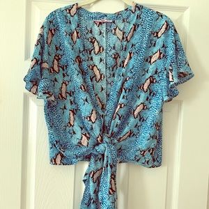 Muse Quarter Length Sleeve Tie Front- Buddy Love